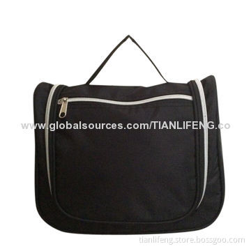 Waterproof nylon toiletry bag, high capacity